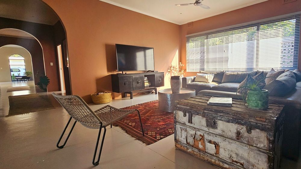 A living room before its AI restyle